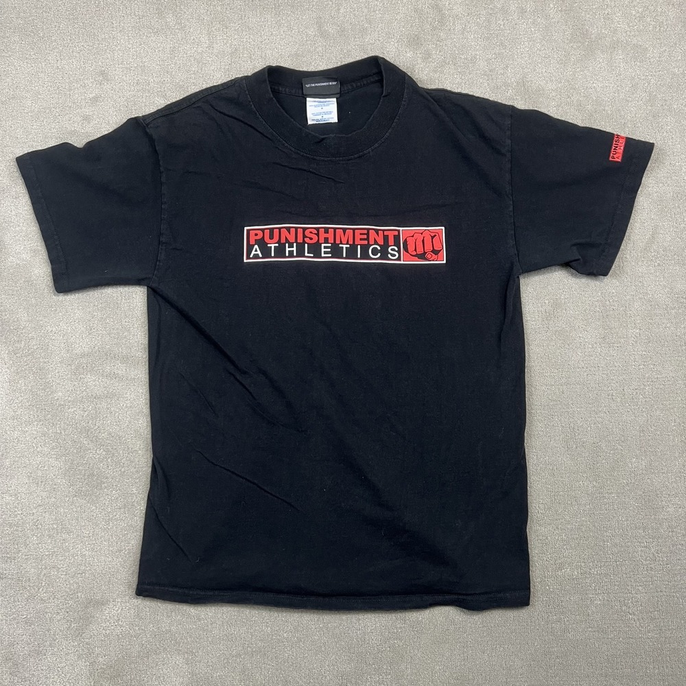 Punishment Athletics MMA T Shirt Mens Medium M Black Fist Logo Tito Ortiz Tee